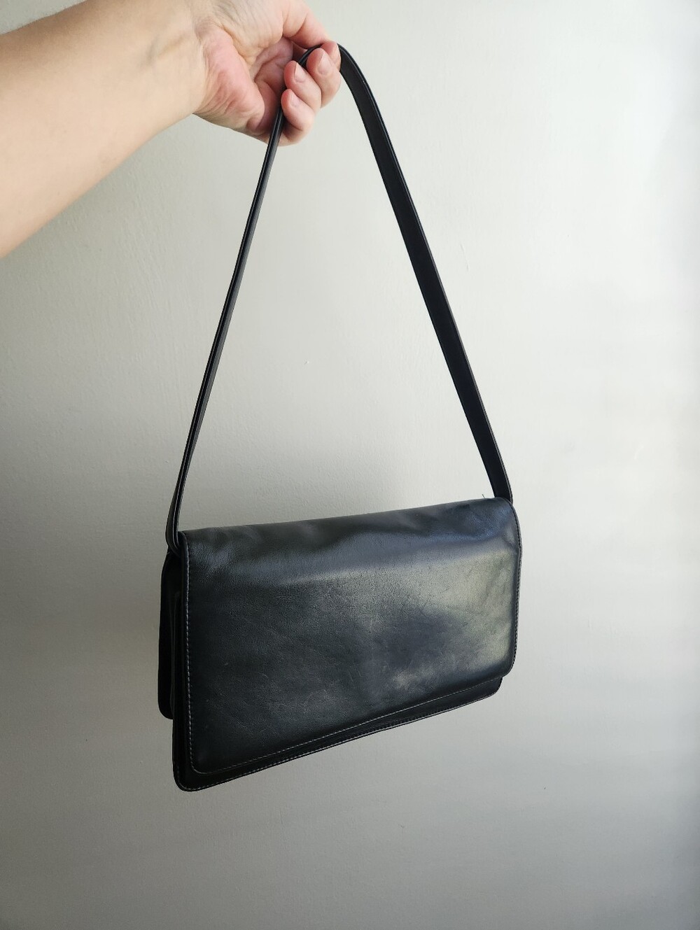 Vintage Charter Club Black Leather Purse